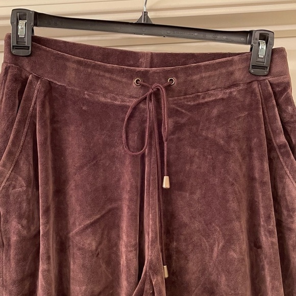 CHARTER Club Velour Brown Drawstring Pants Loungewear Sweatpants 1X - Picture 2 of 6